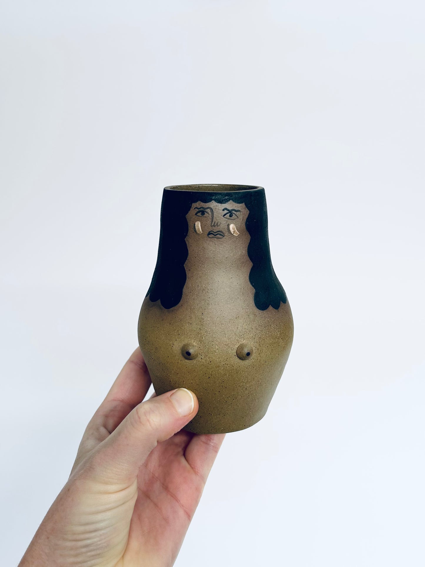 Small Lady Vase Brown