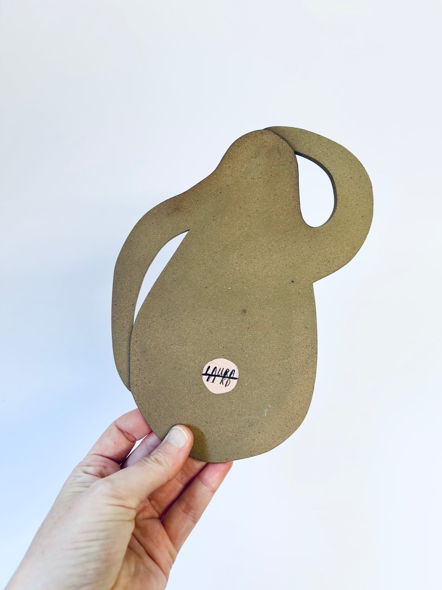Resting Lady Plate Brown