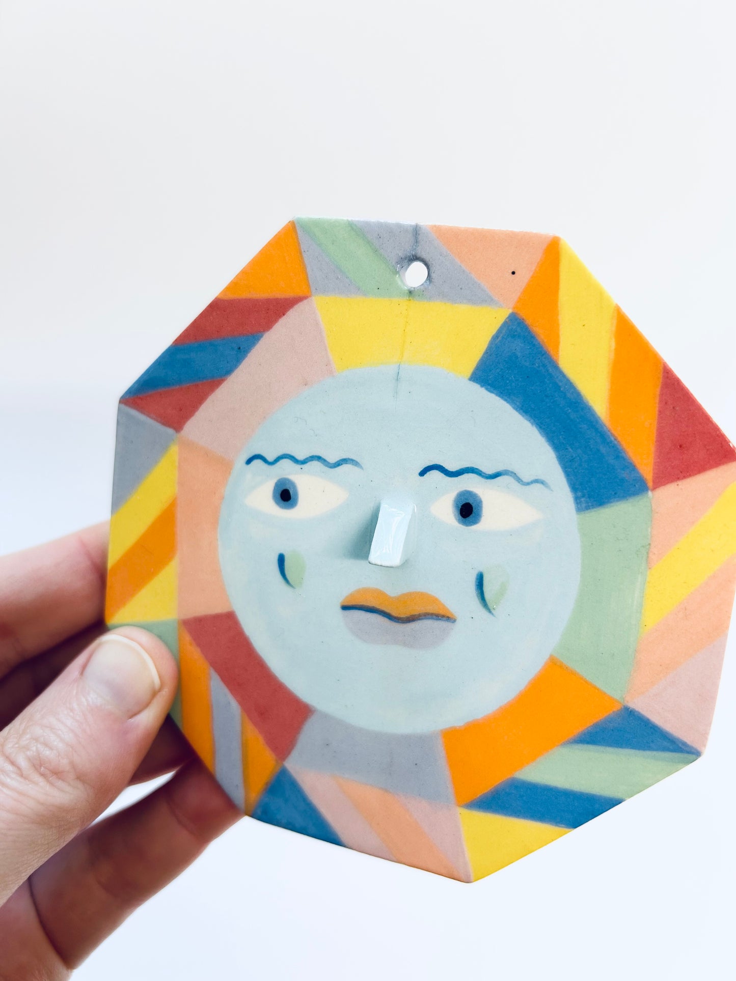 Rainbow face decoration