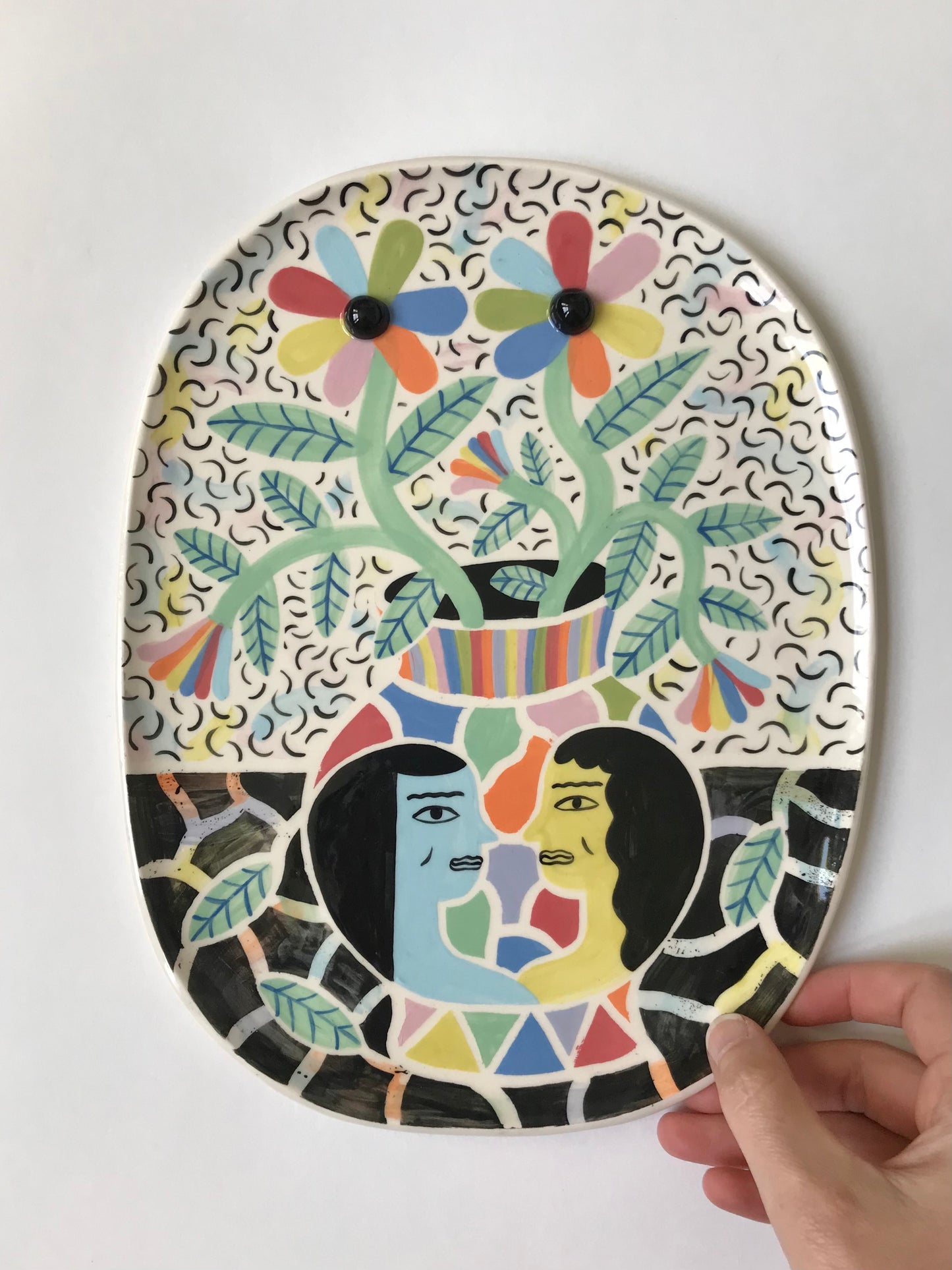 Vase Girl Plate