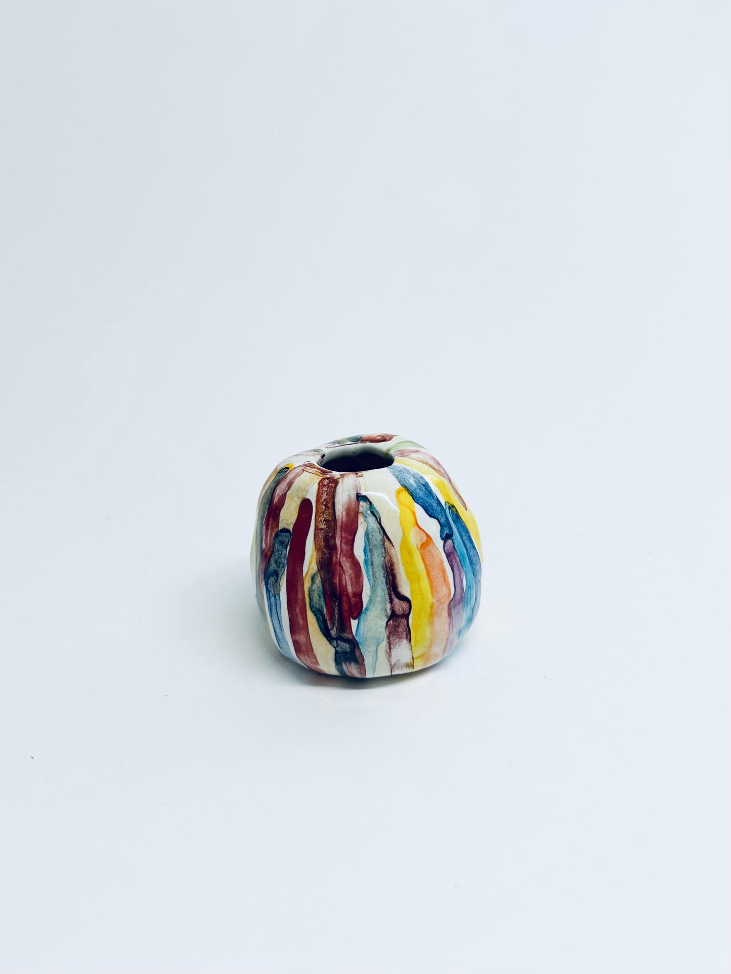 Painterly candlestick holder/vase