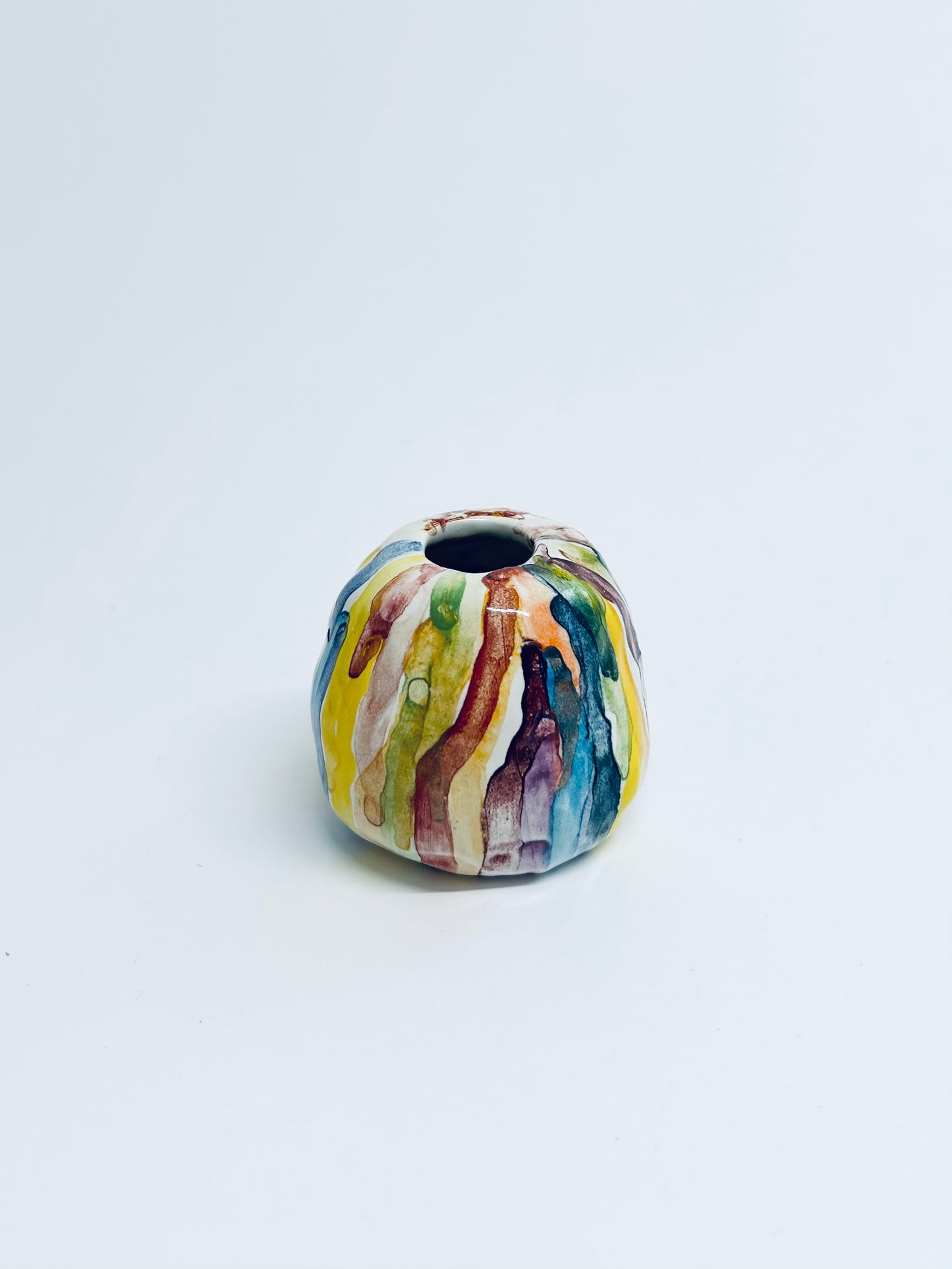 Painterly candlestick holder/vase