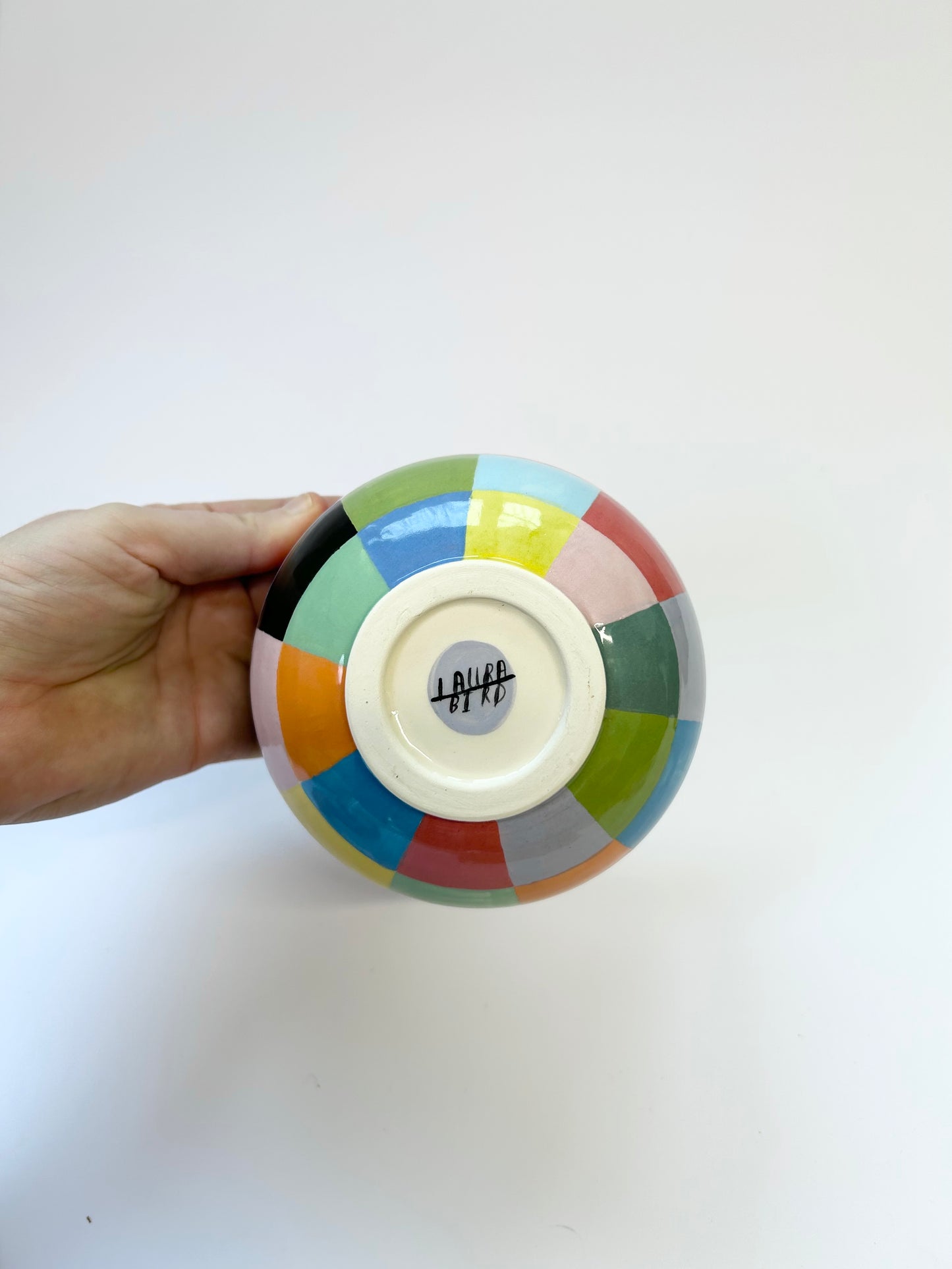 Multicoloured Lidded Jar