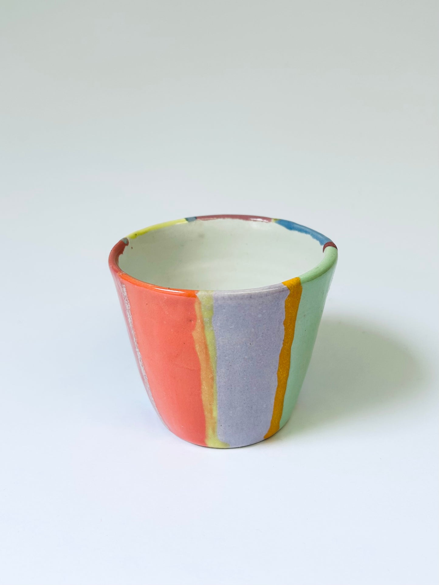 Multicoloured Stripes Pot
