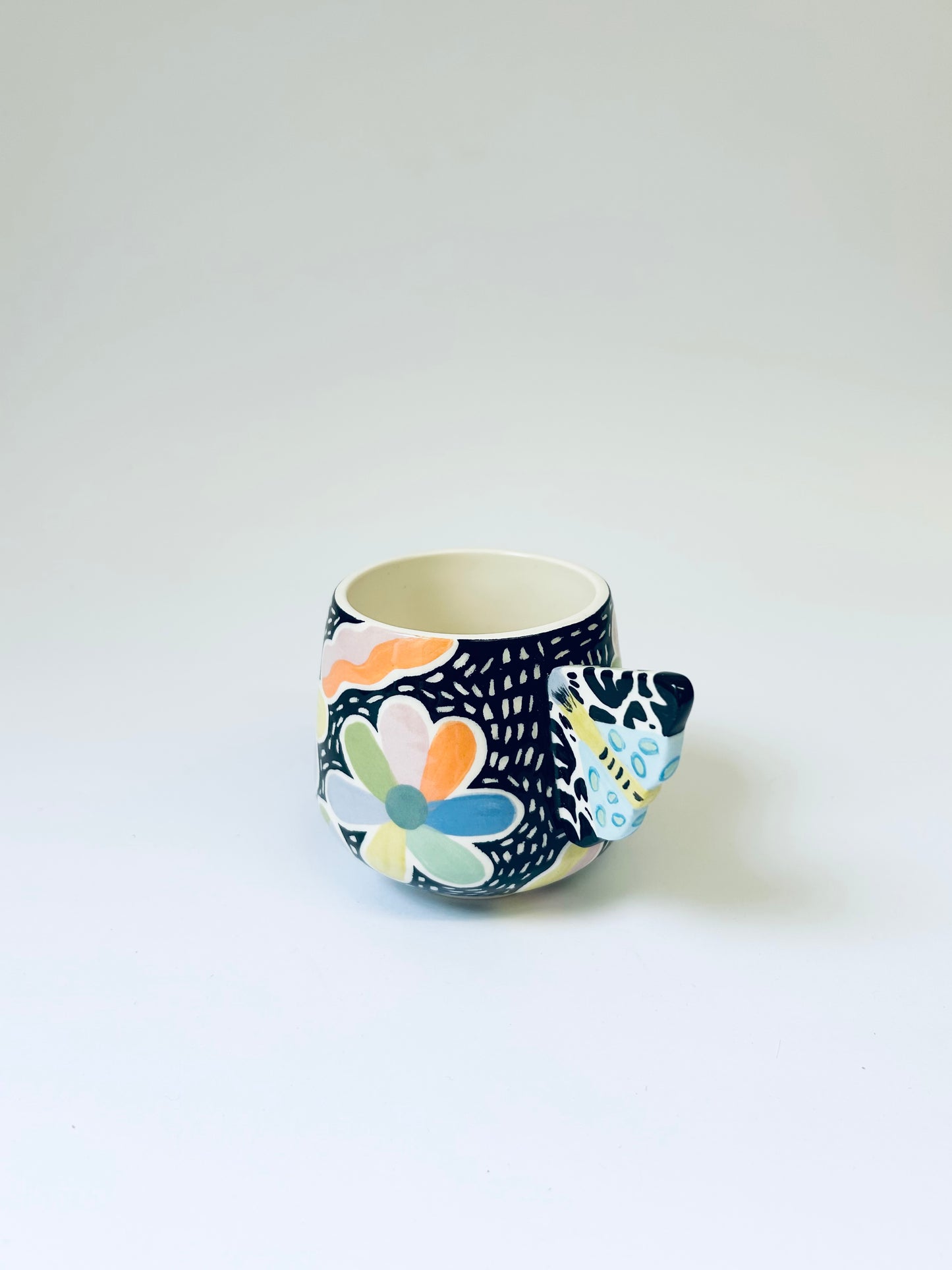 Colourful Flower & Moth Vessel