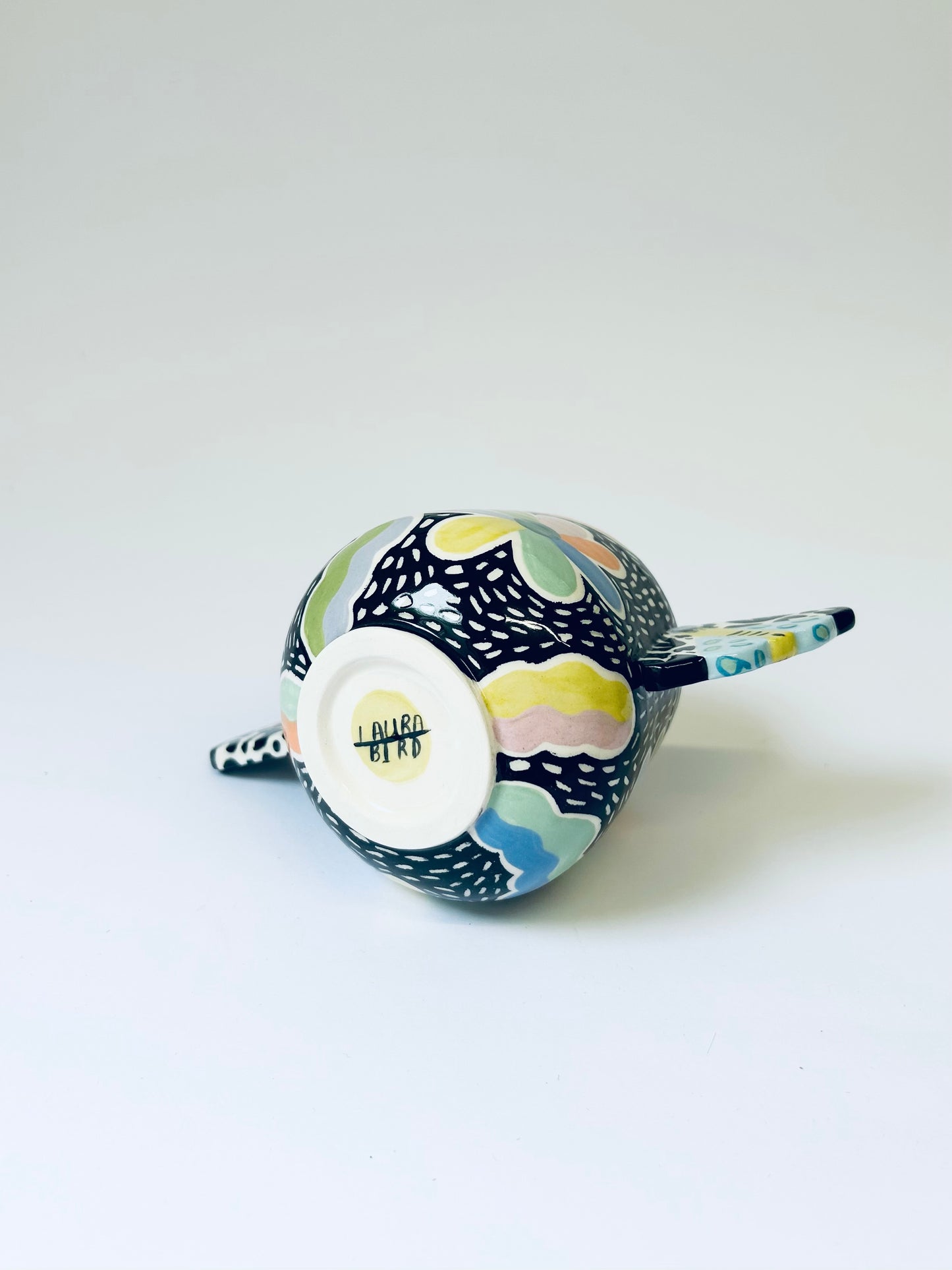 Colourful Flower & Moth Vessel
