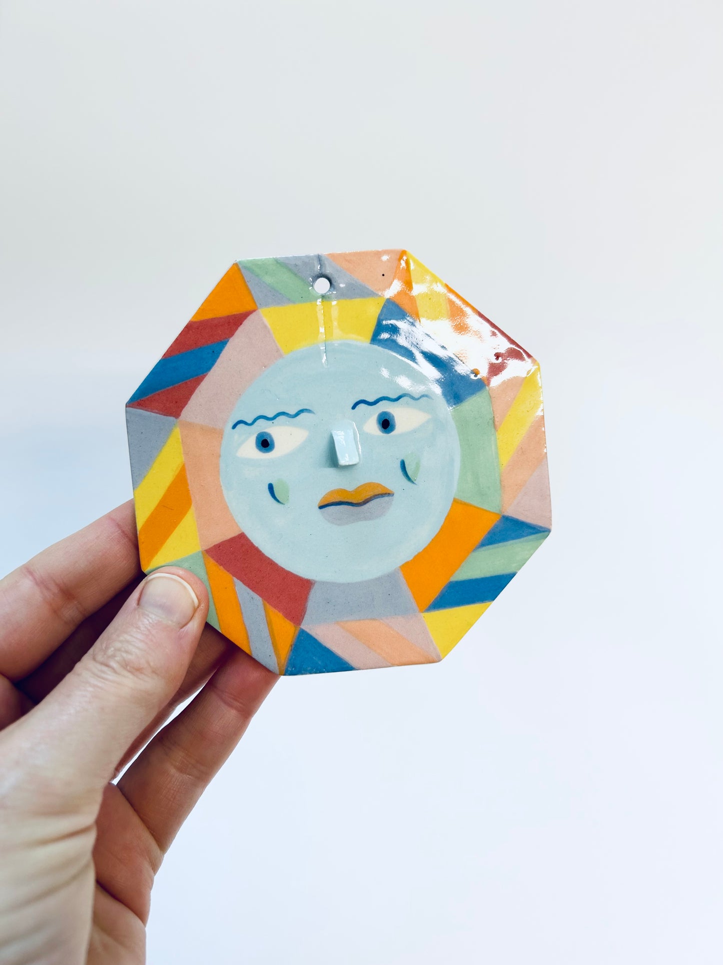 Rainbow face decoration