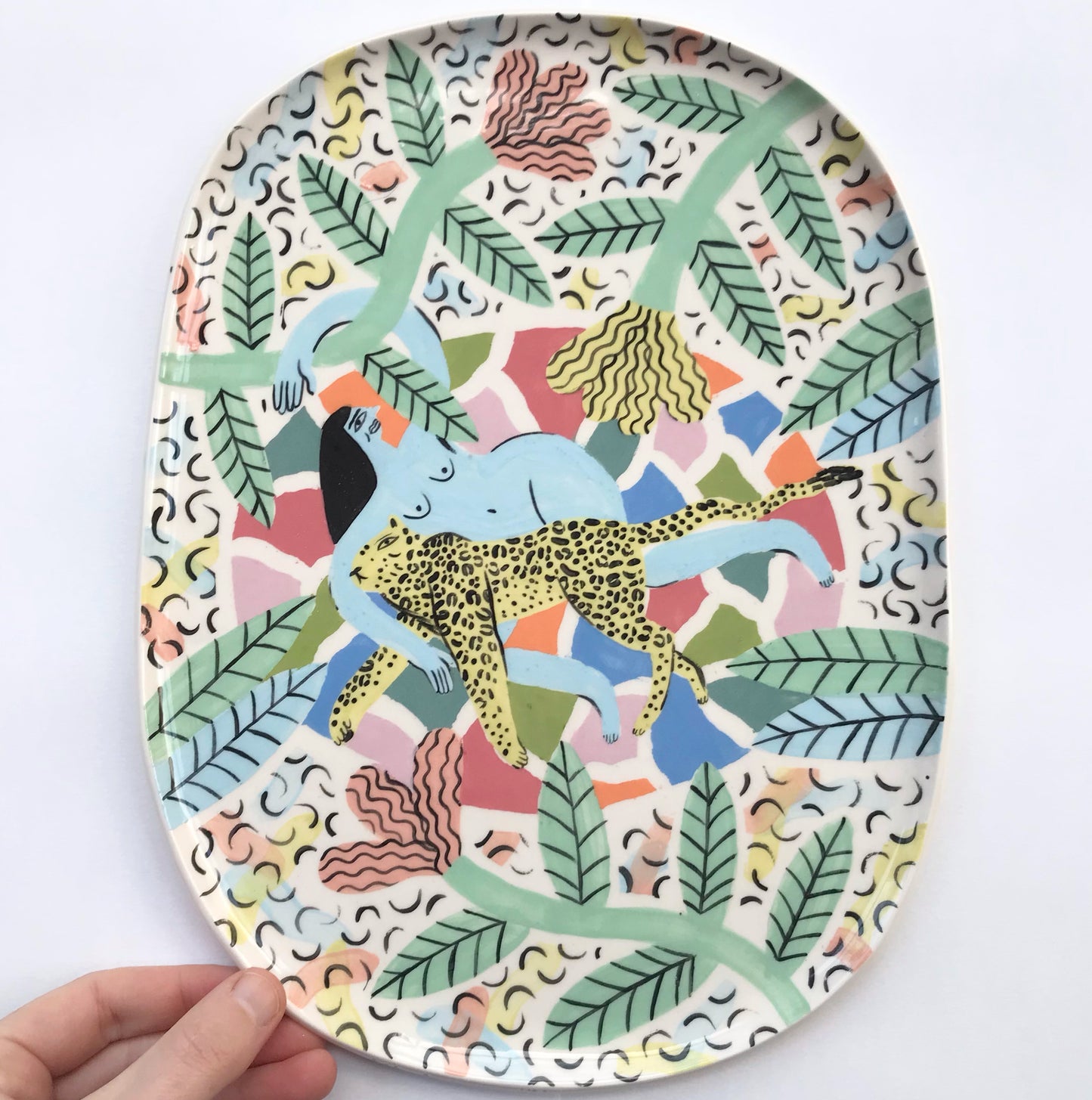 Leopard Girl Plate