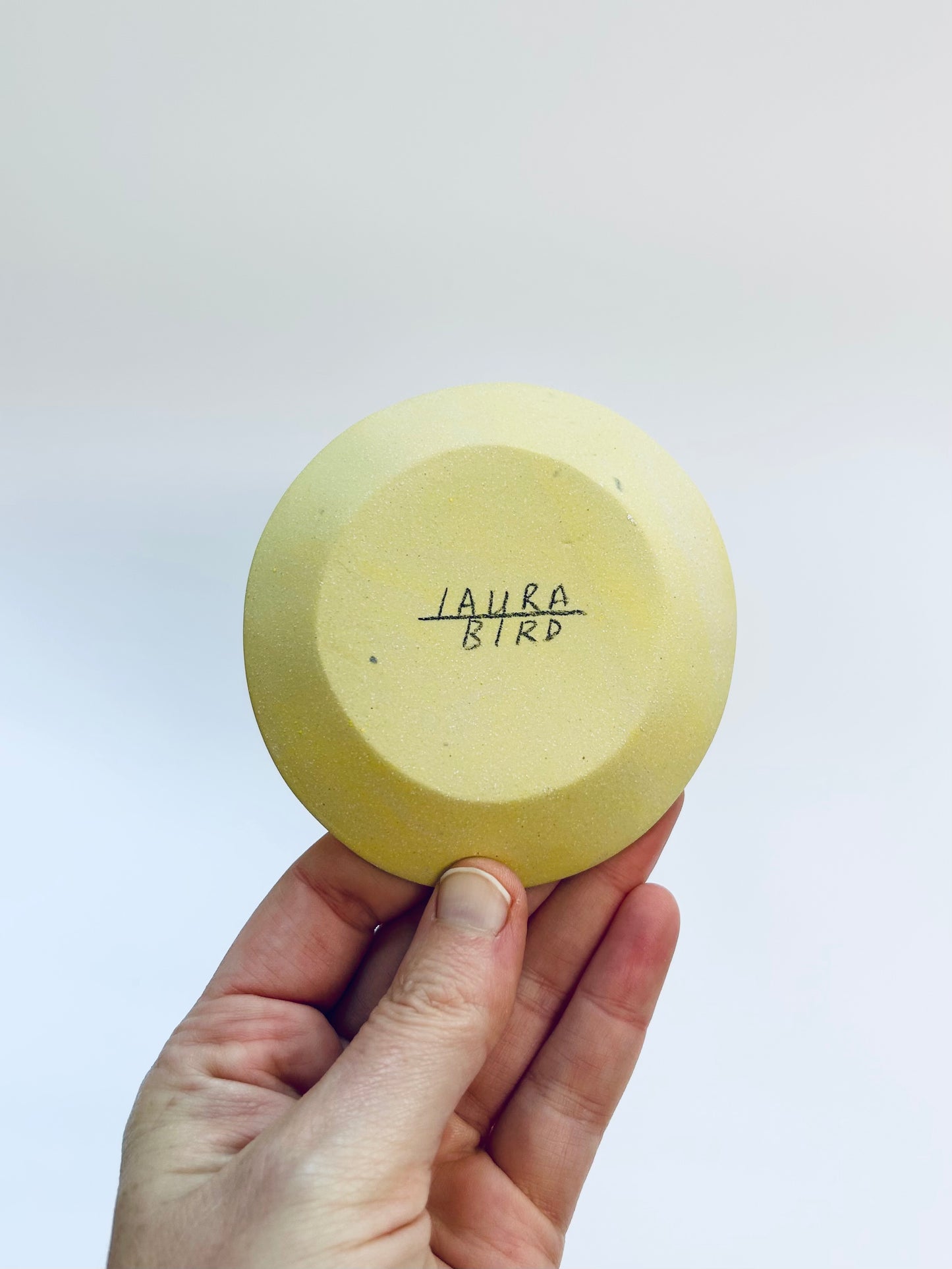 Mini yellow spiral dish