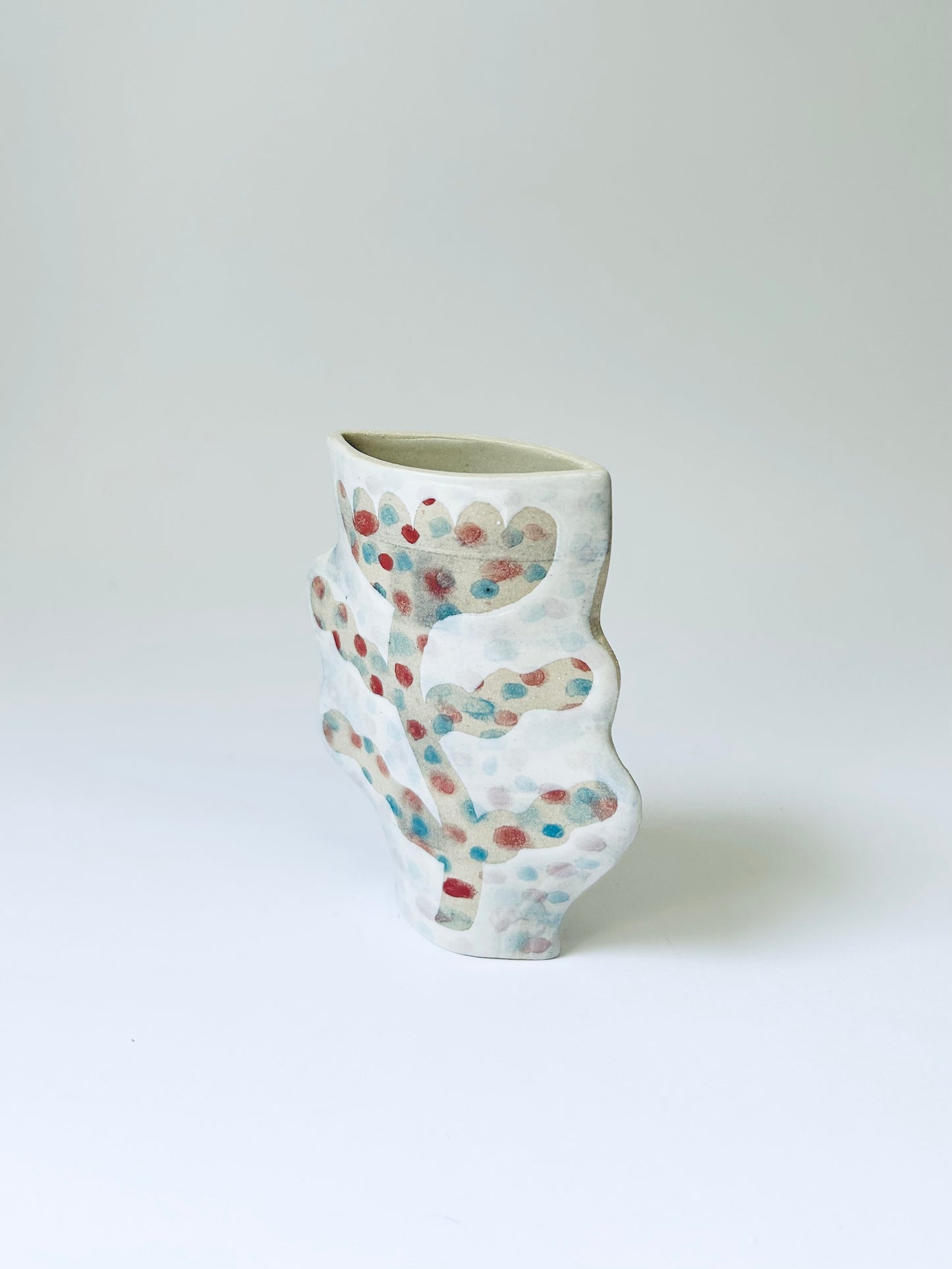 Blue & Red Wall Vase