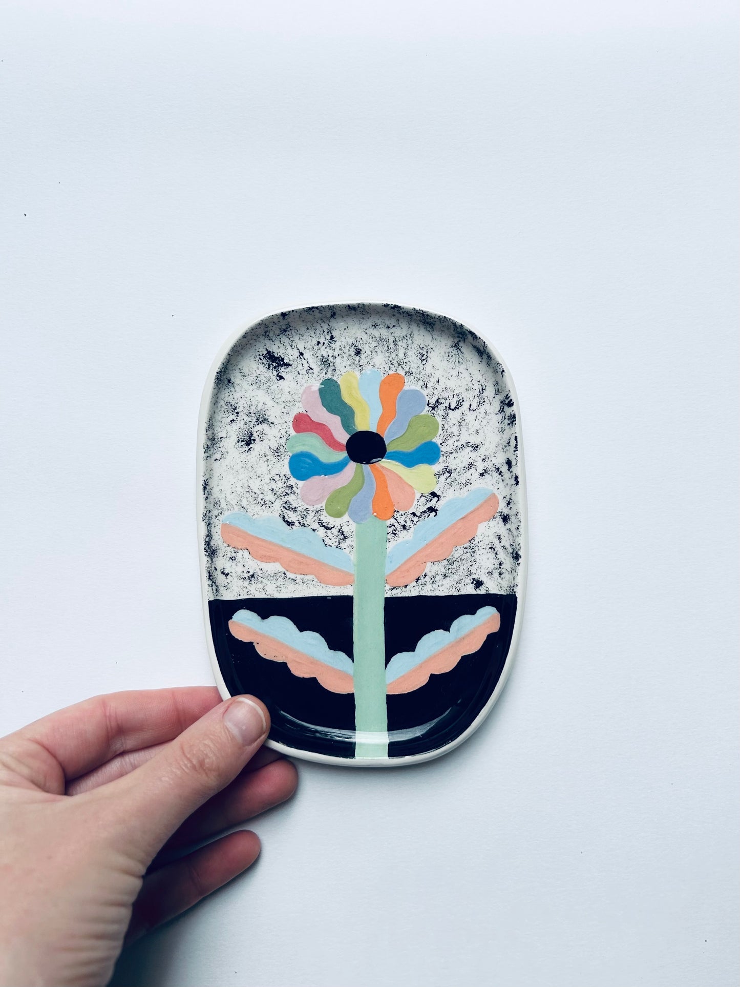 Speckle Flower Plate