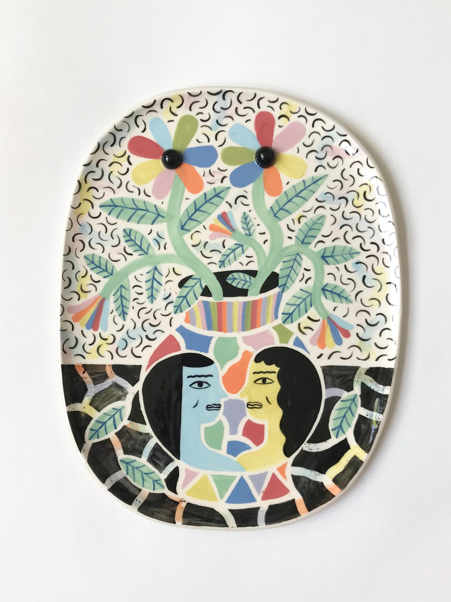 Vase Girl Plate