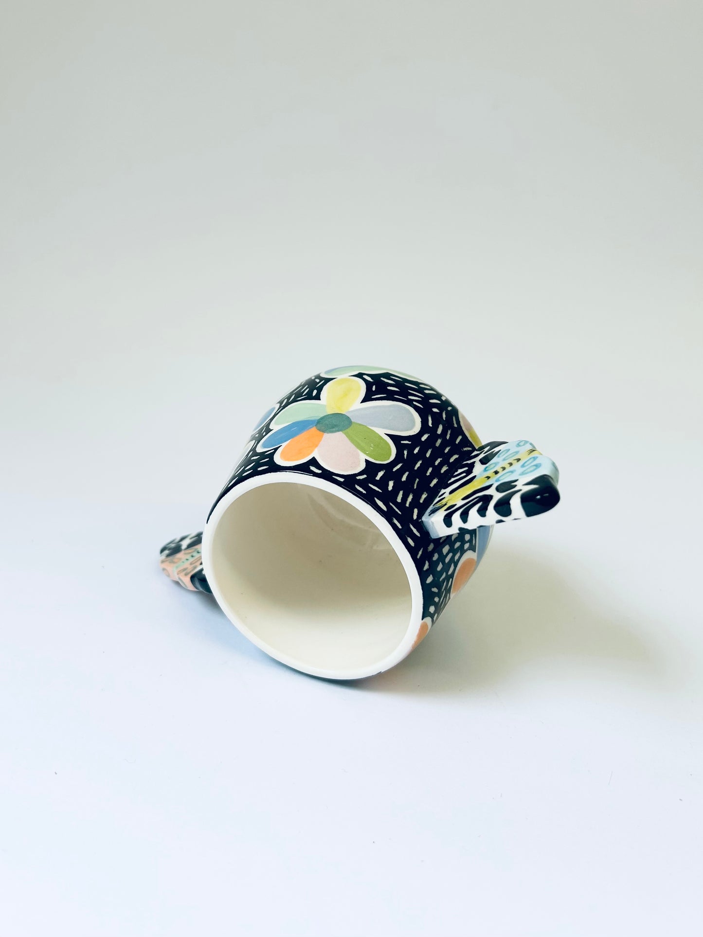 Colourful Flower & Moth Vessel