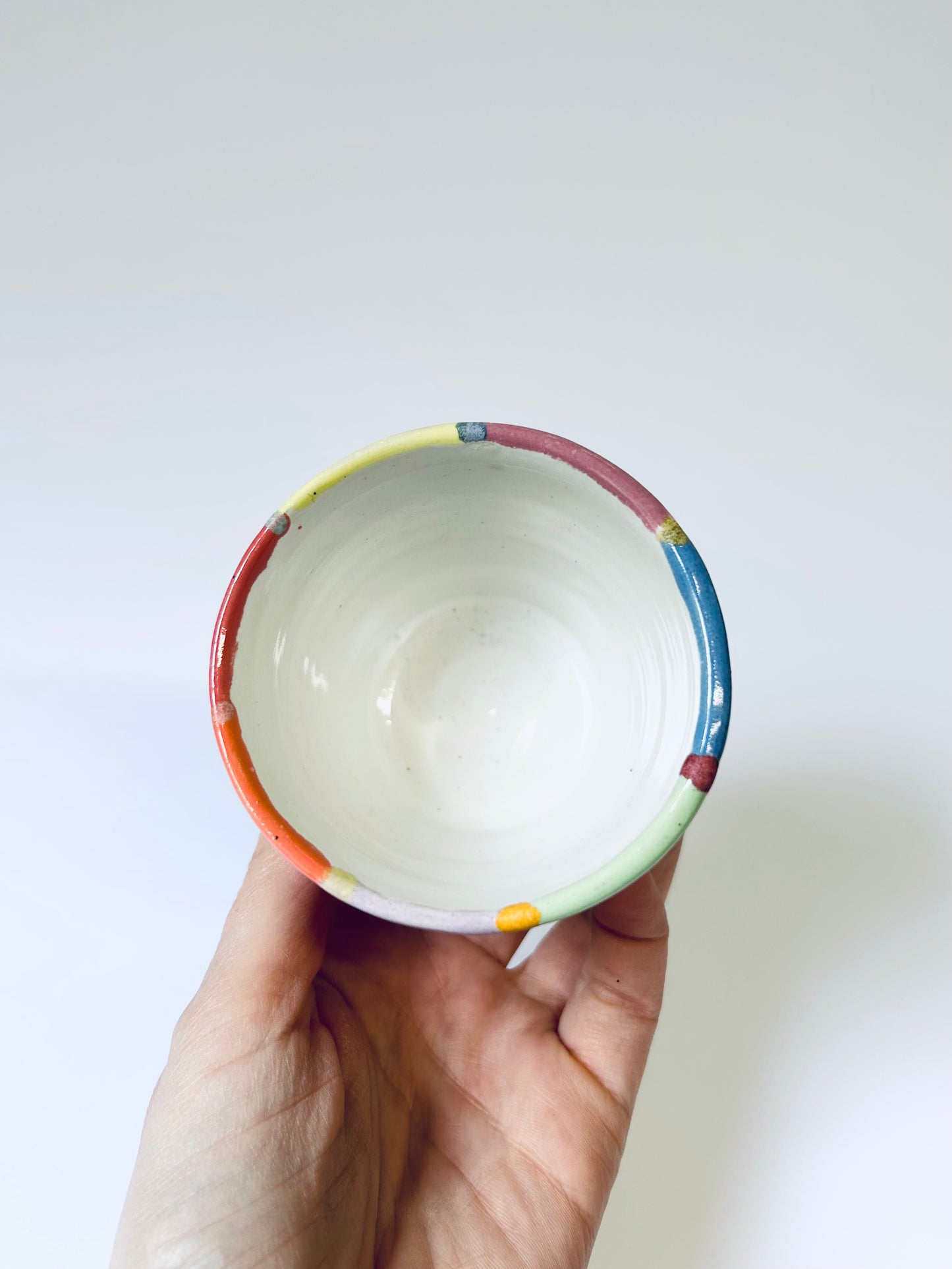 Multicoloured Stripes Pot