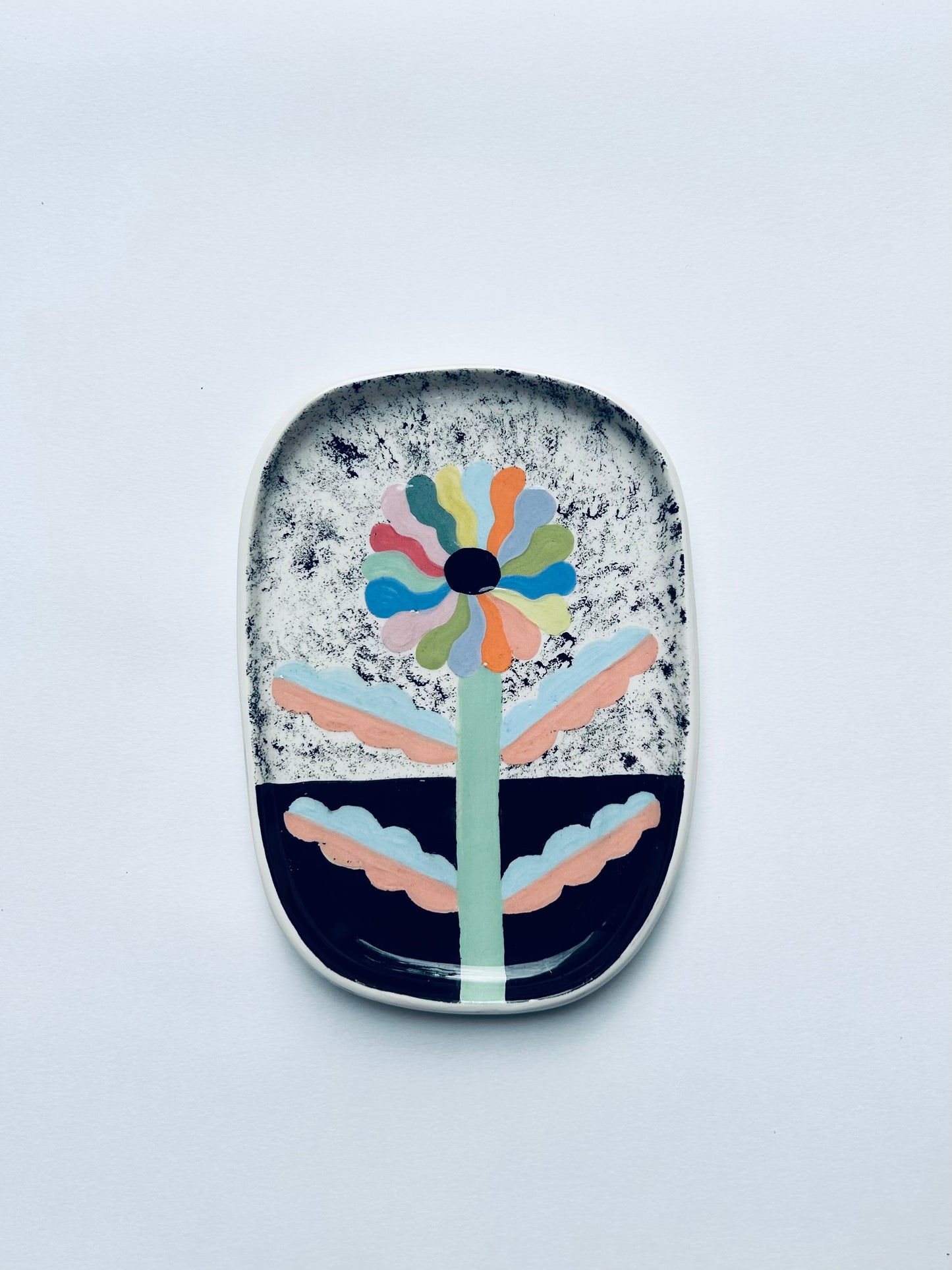 Speckle Flower Plate