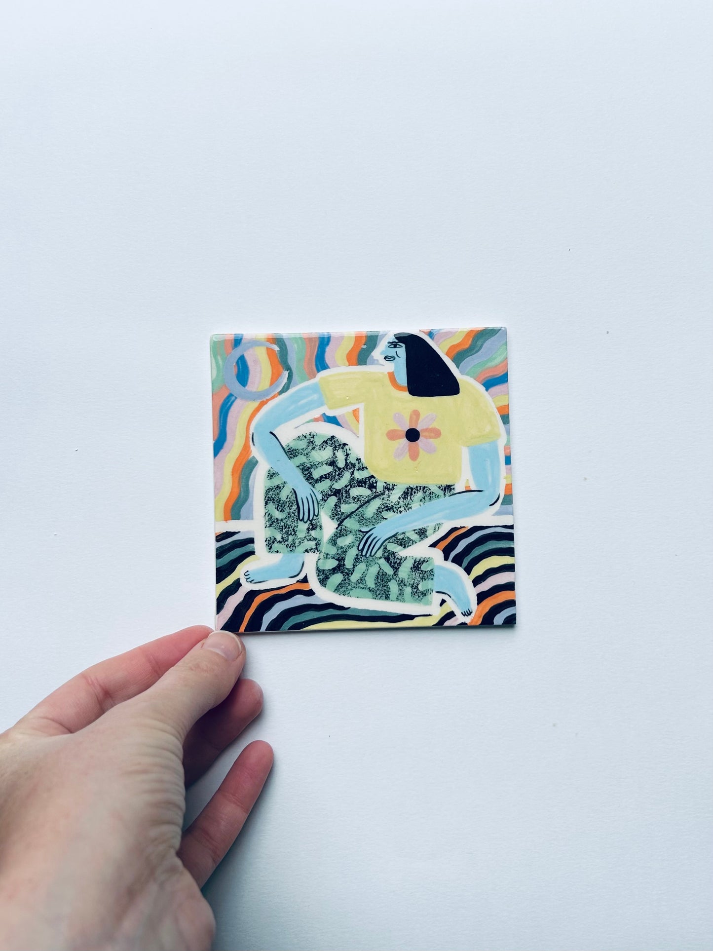 Kneeling Girl Tile