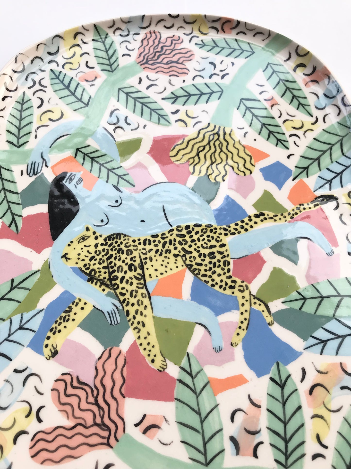 Leopard Girl Plate