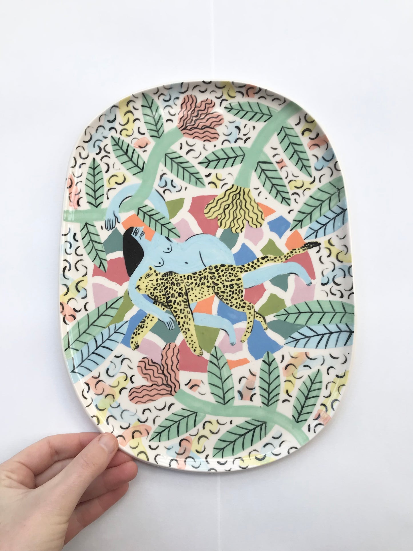Leopard Girl Plate