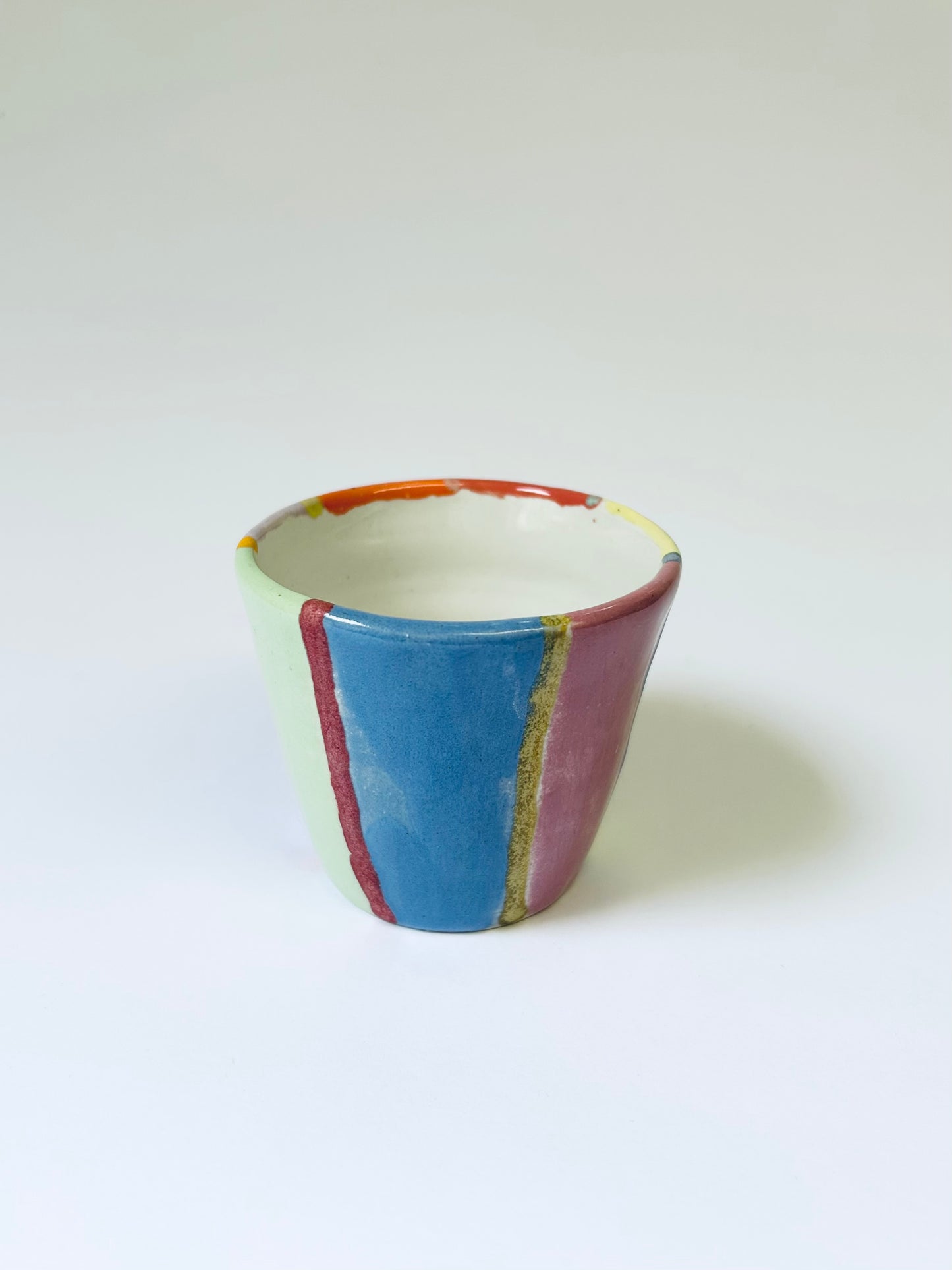 Multicoloured Stripes Pot