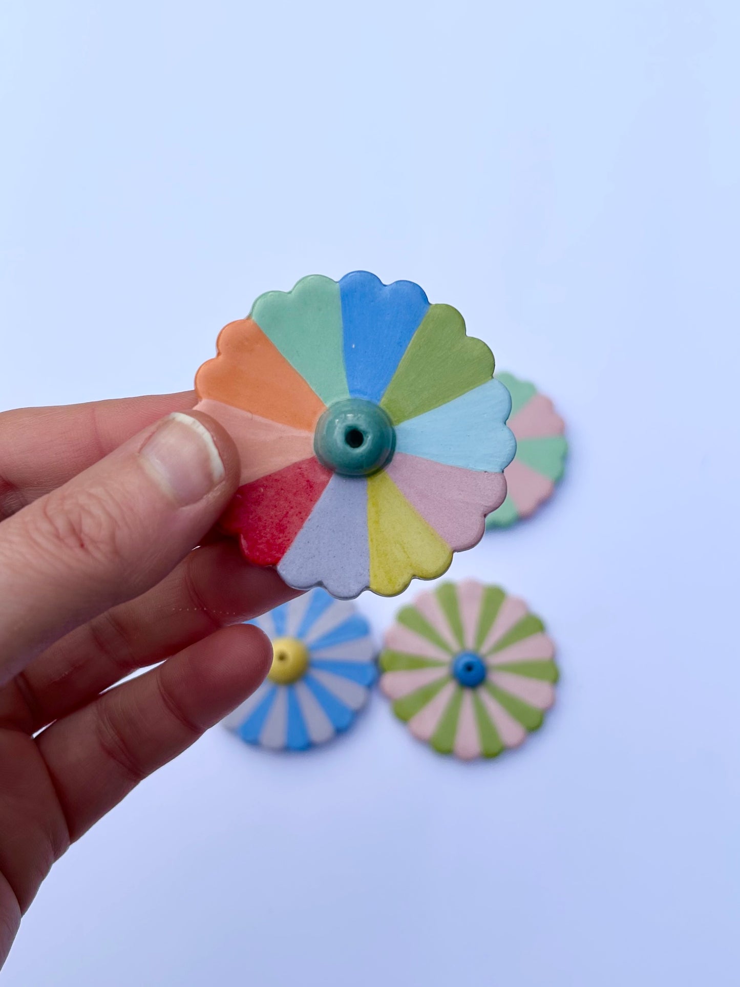 Rainbow Flowers Incense Holder
