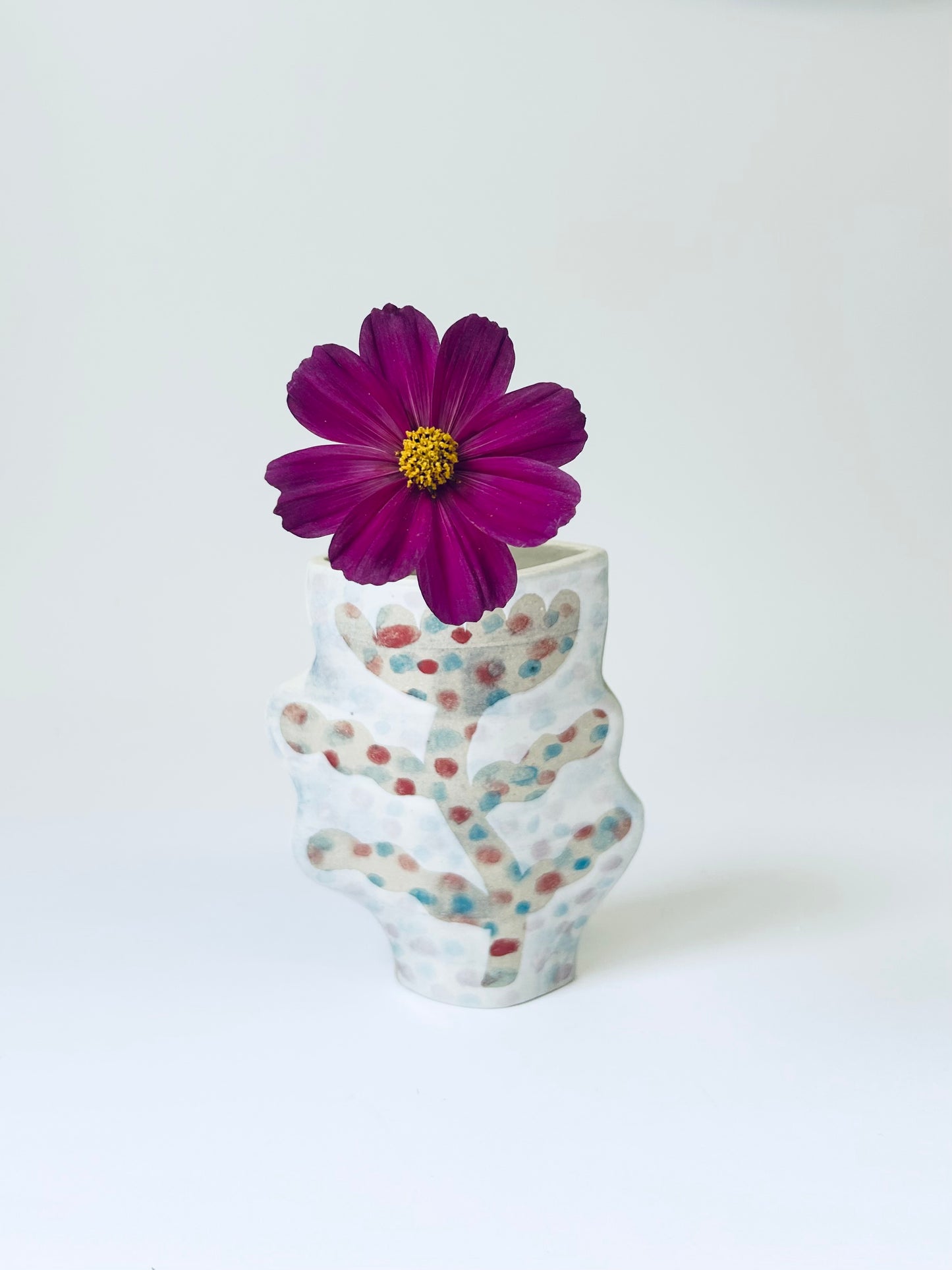 Blue & Red Wall Vase