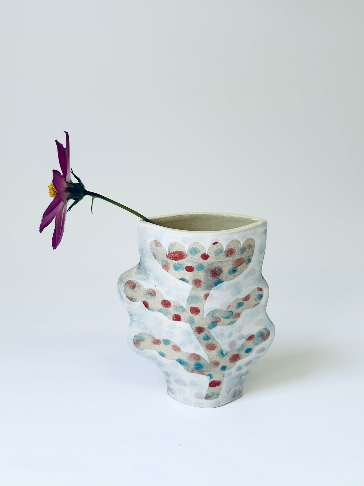 Blue & Red Wall Vase