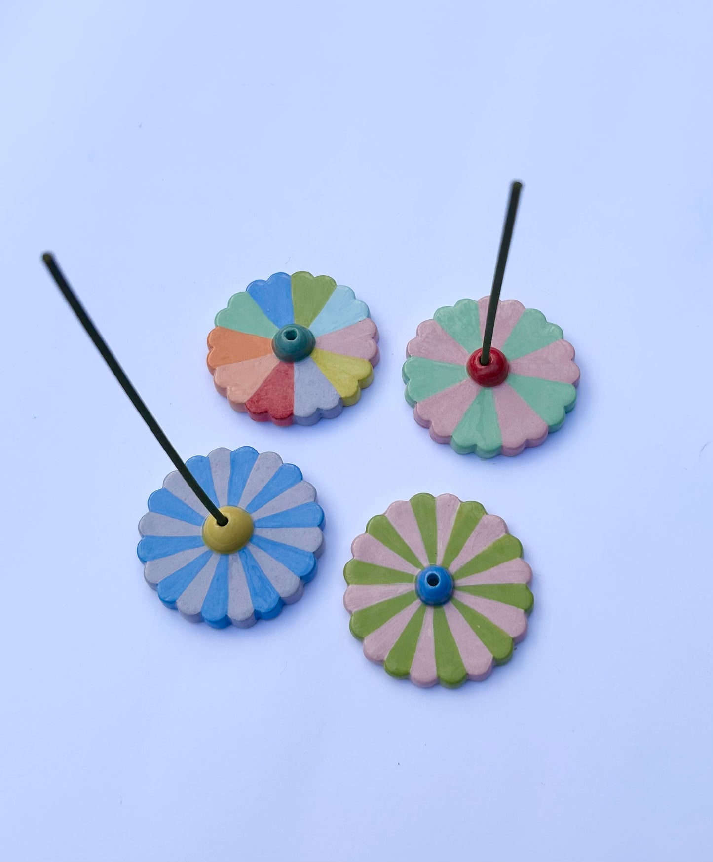 Rainbow Flowers Incense Holder