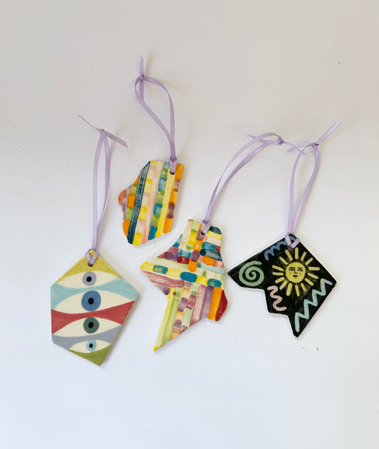 Colourful “off cut” decorations