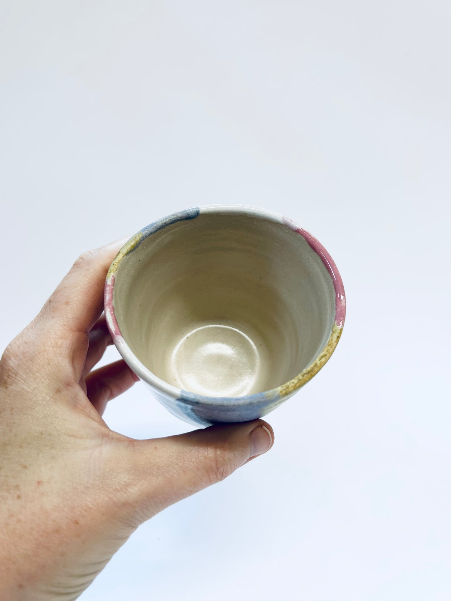 Swirly glazed cup