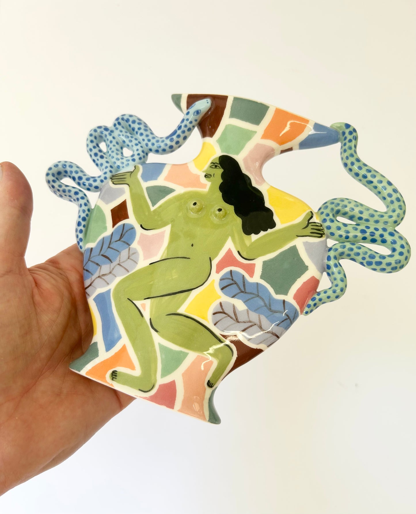 Woman & Snake Vase