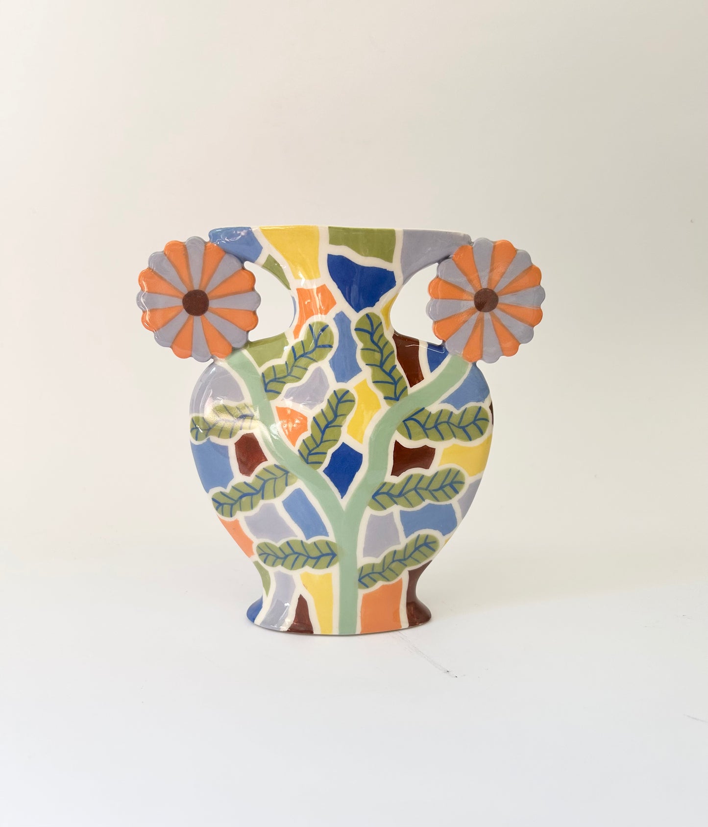 Woman & Flowers Vase