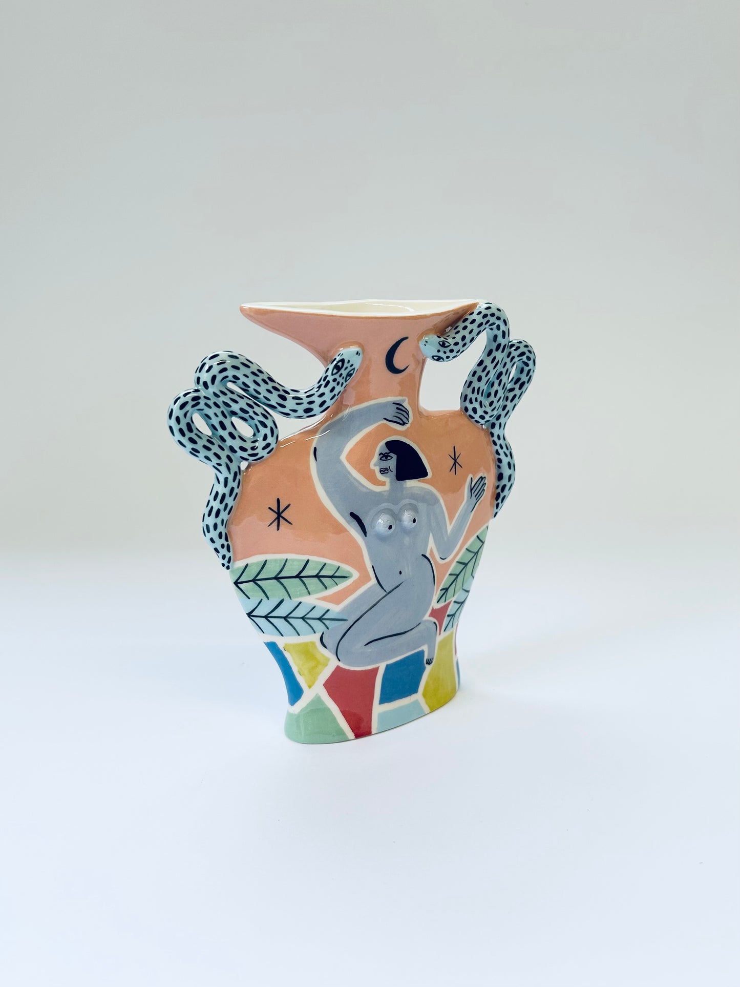 Kneeling Goddess Vase