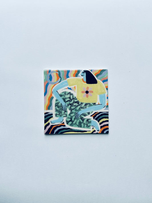Kneeling Girl Tile