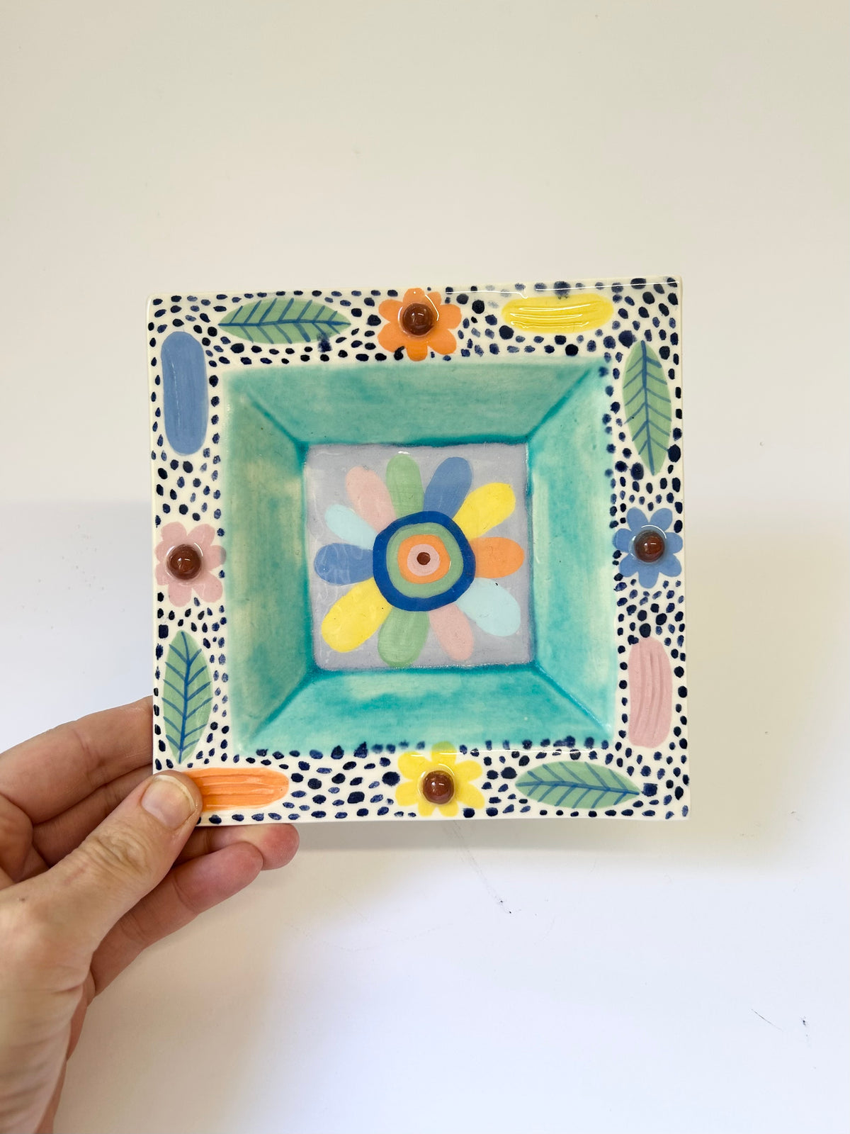 Dotty Flower Dish