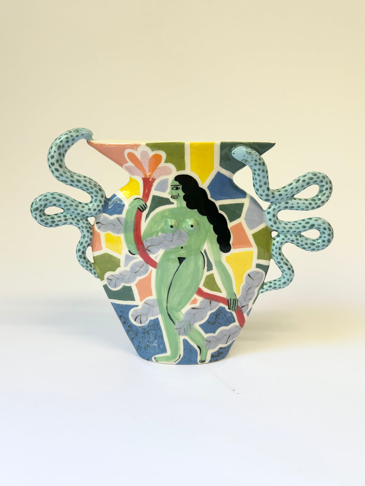 Flower Girl Snake Vase