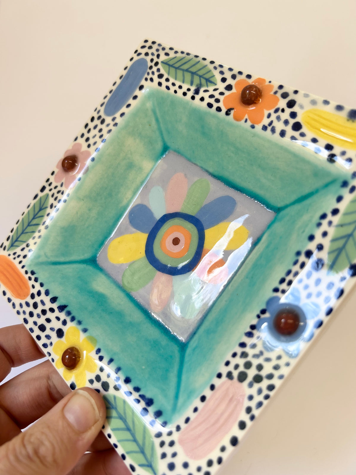 Dotty Flower Dish
