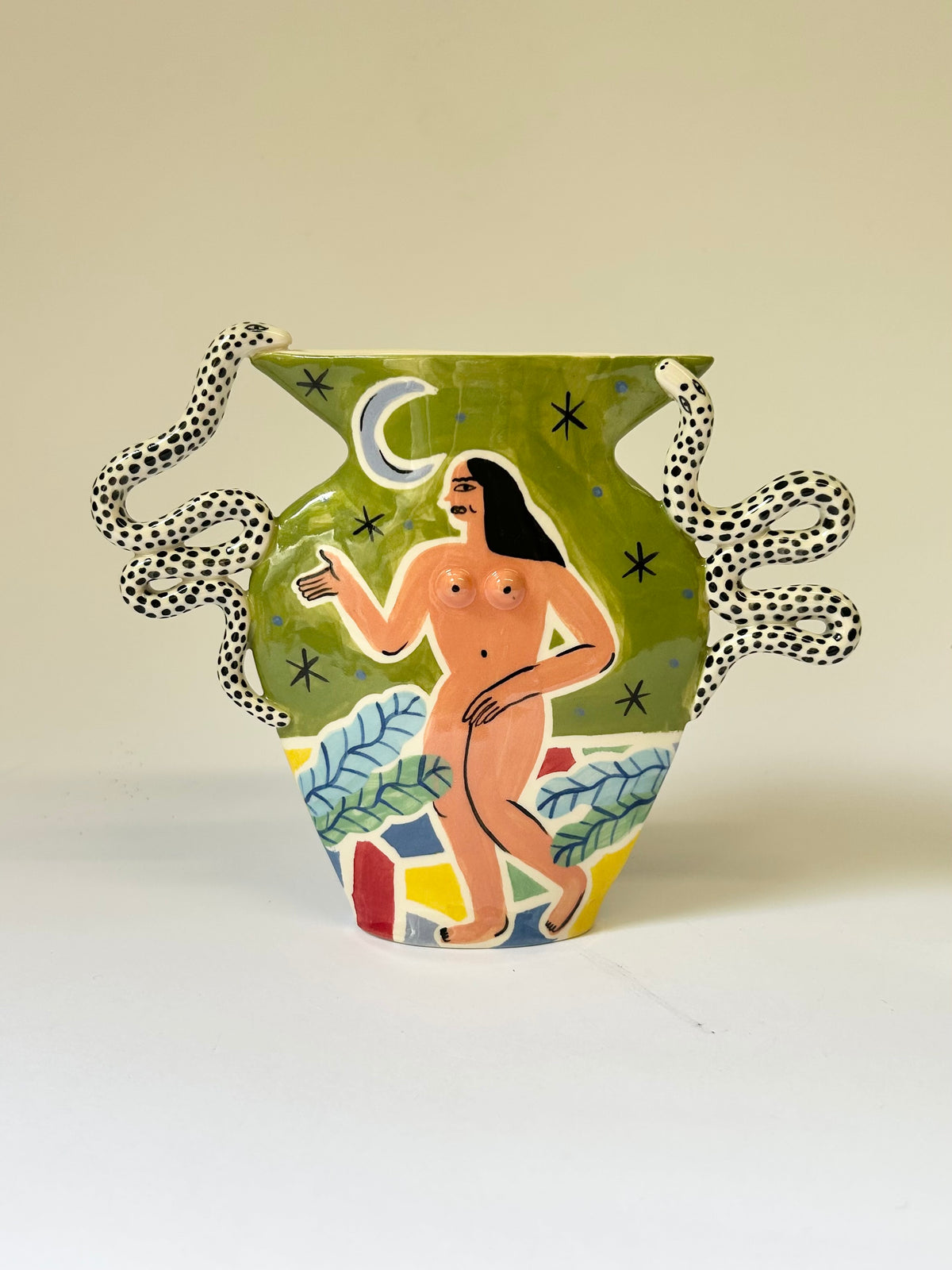 Moon & Snake Vase