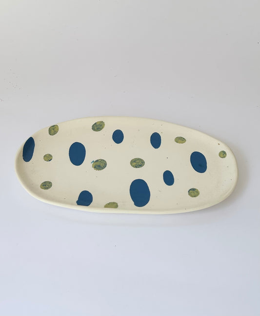 Spotty porcelain tray