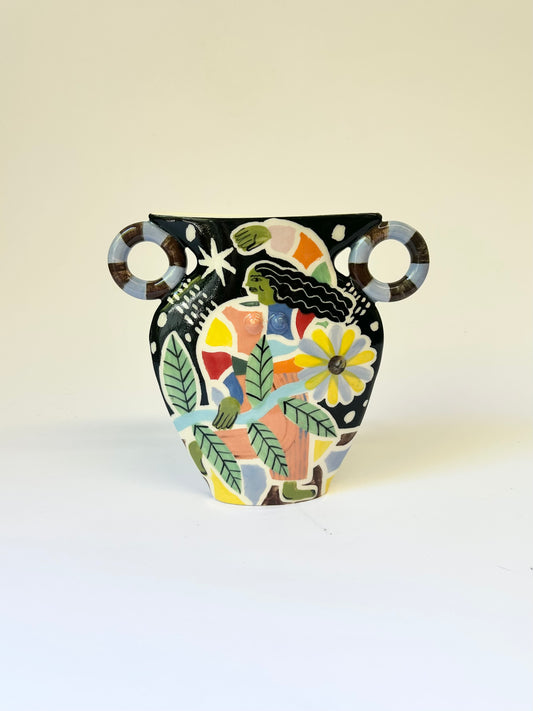 Midnight Flower Power Vase
