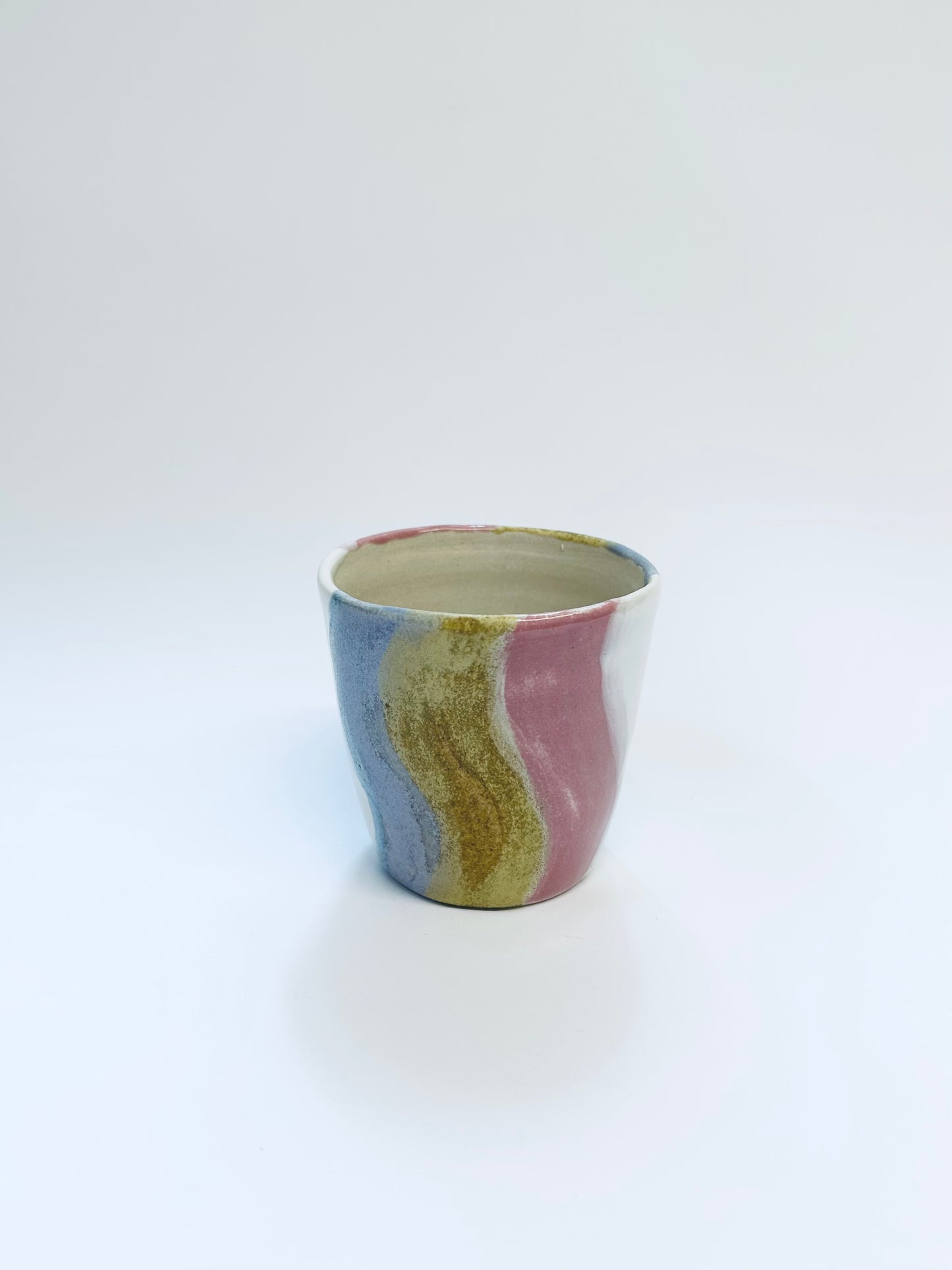 Swirly glazed cup