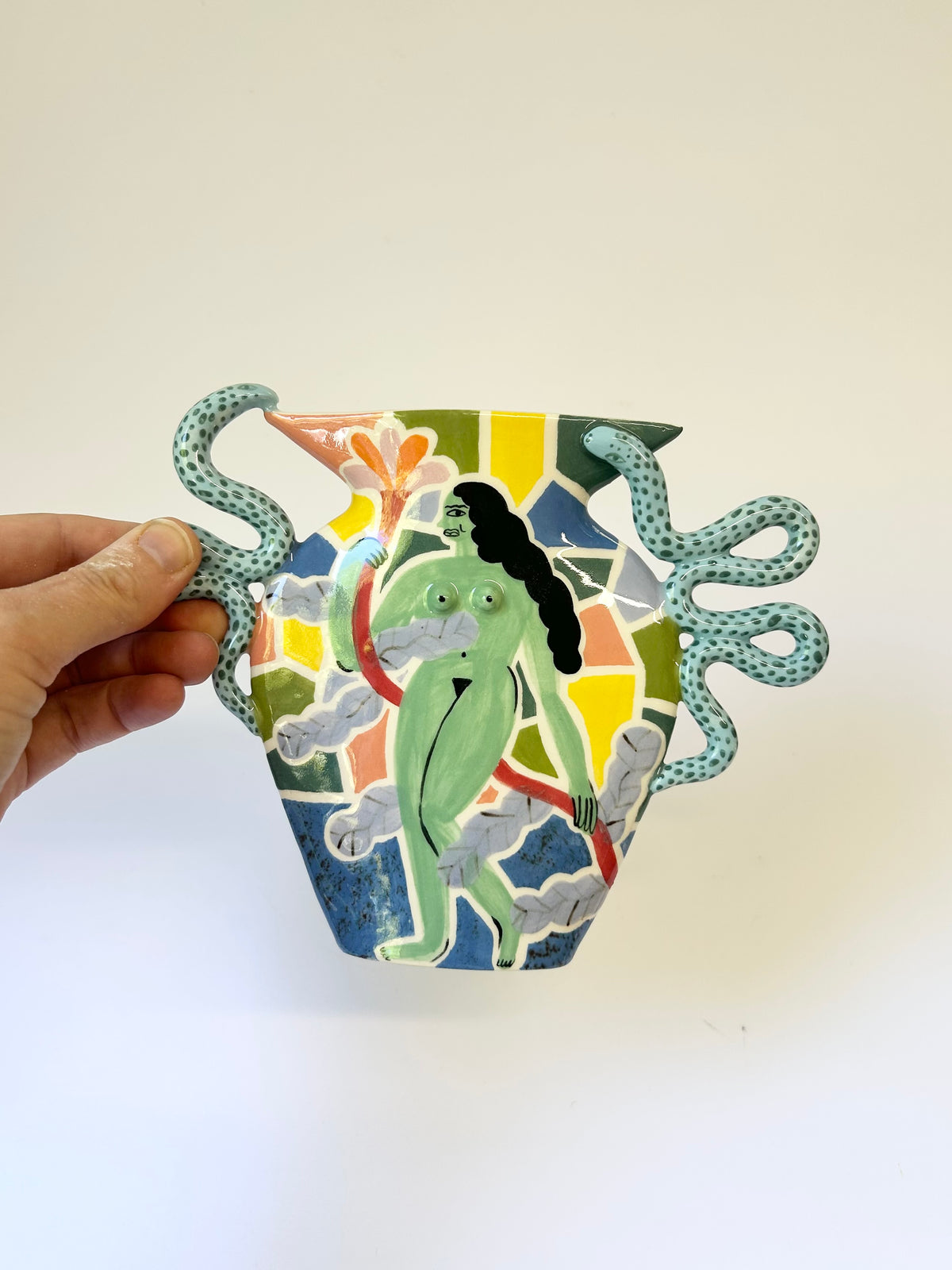 Flower Girl Snake Vase