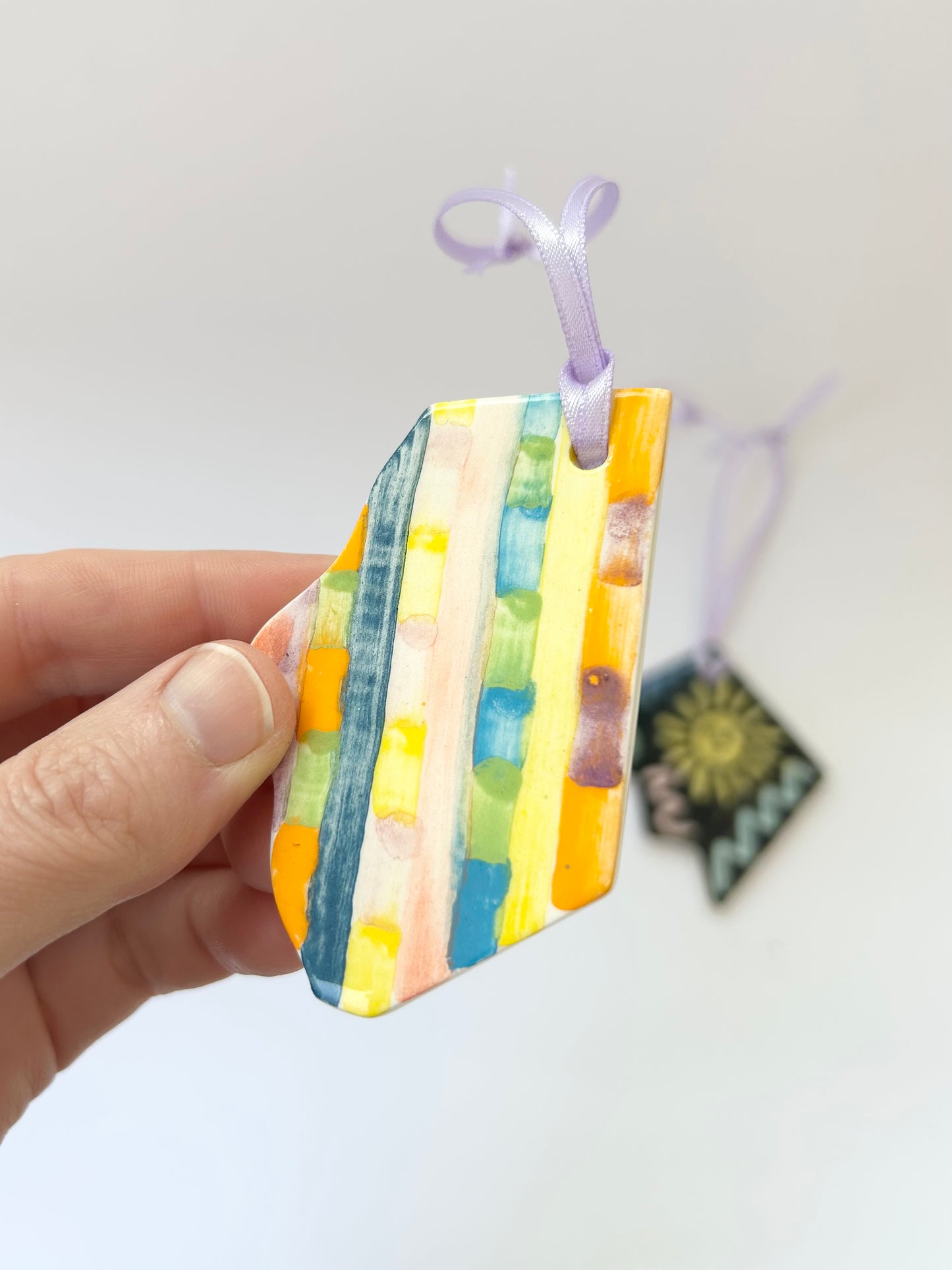 Colourful “off cut” decorations