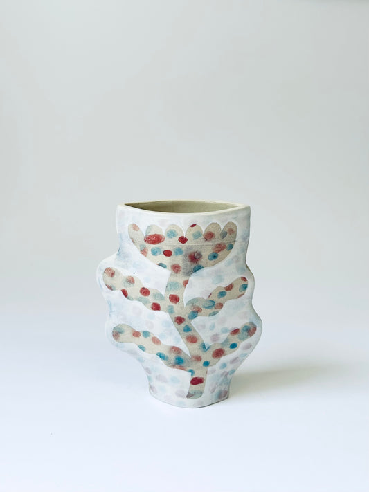 Blue & Red Wall Vase
