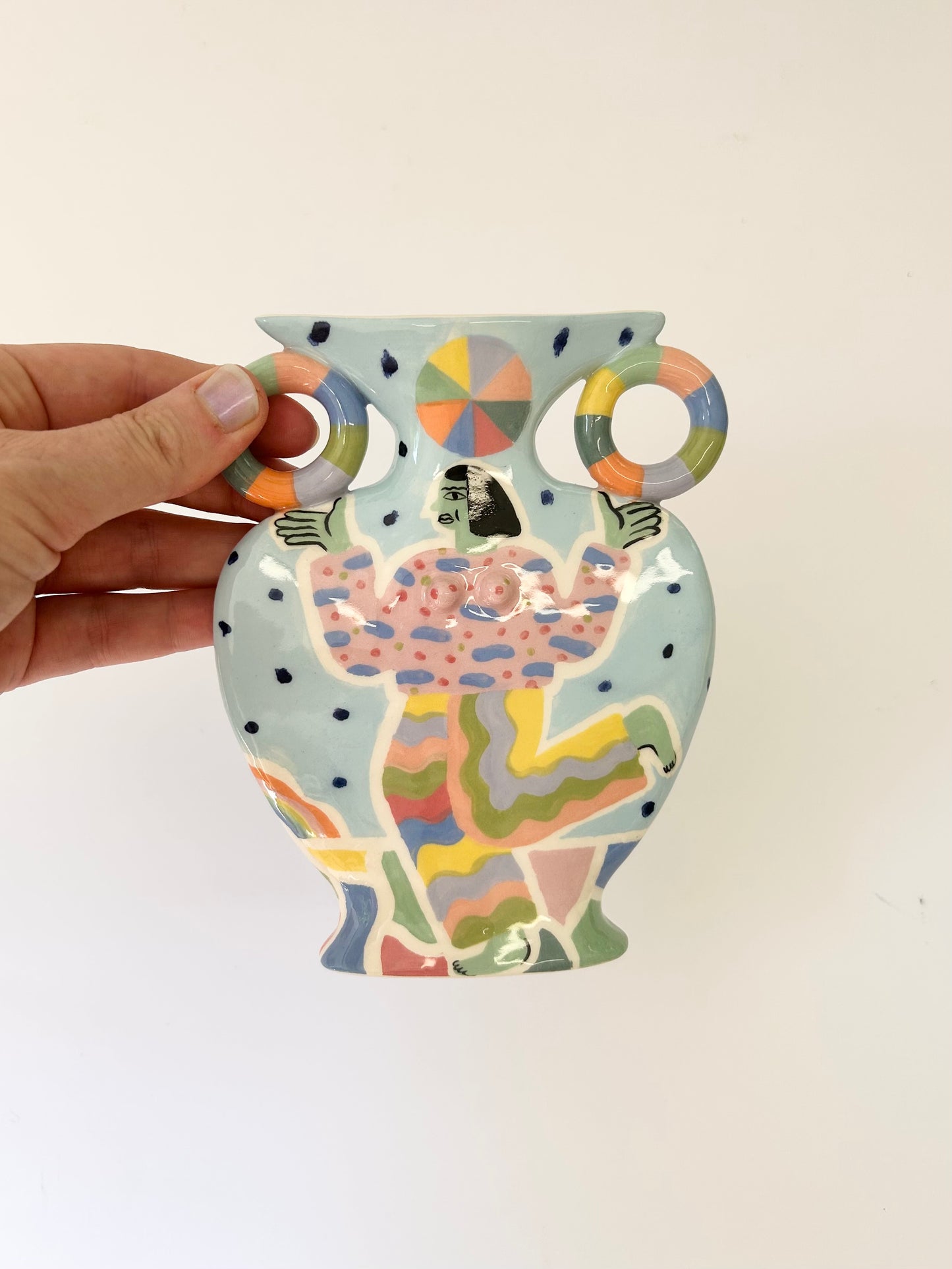 Circus Juggling Act Vase