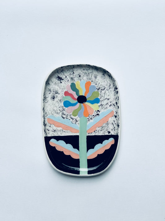 Speckle Flower Plate