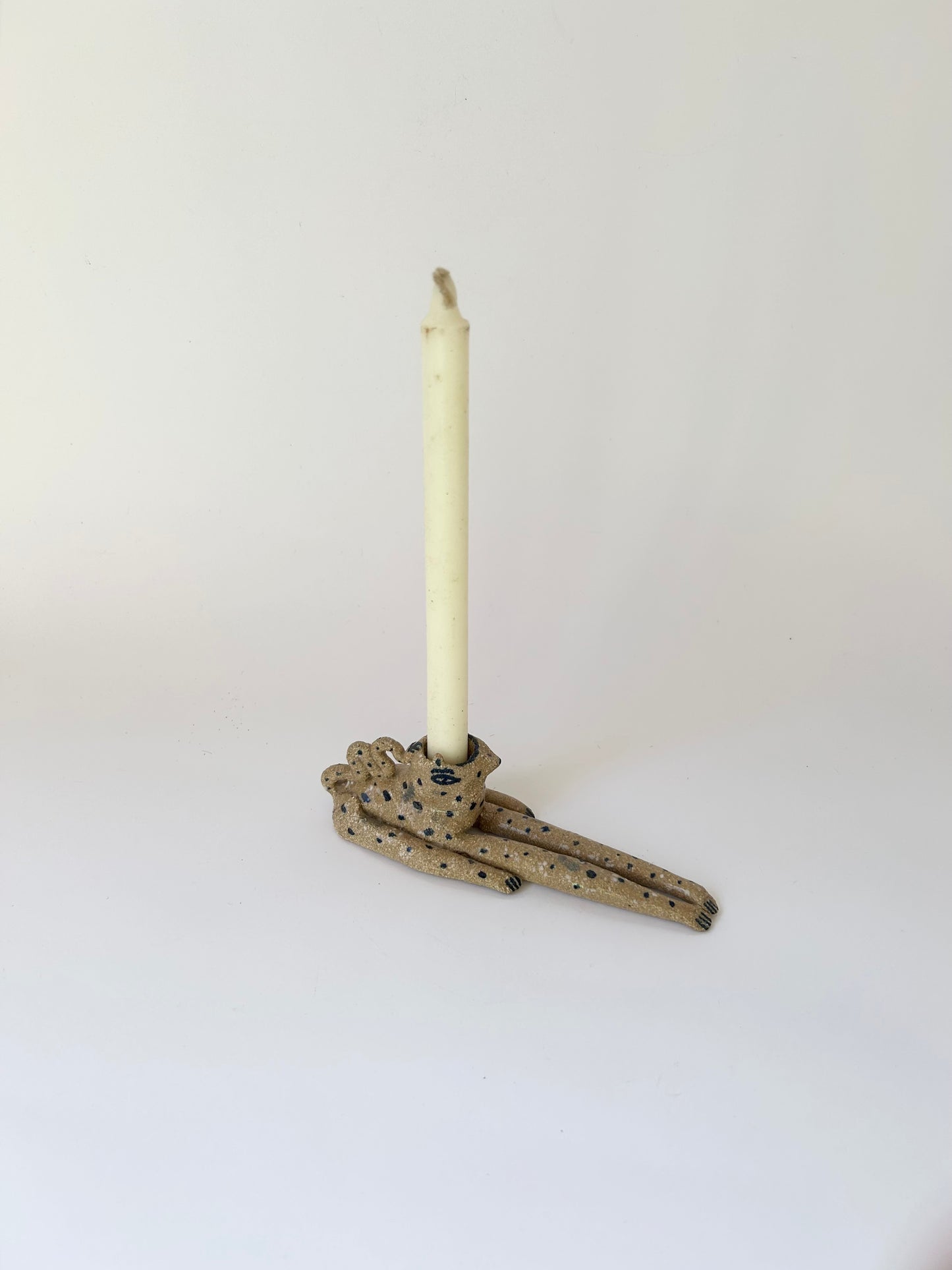 Leopard candle holder
