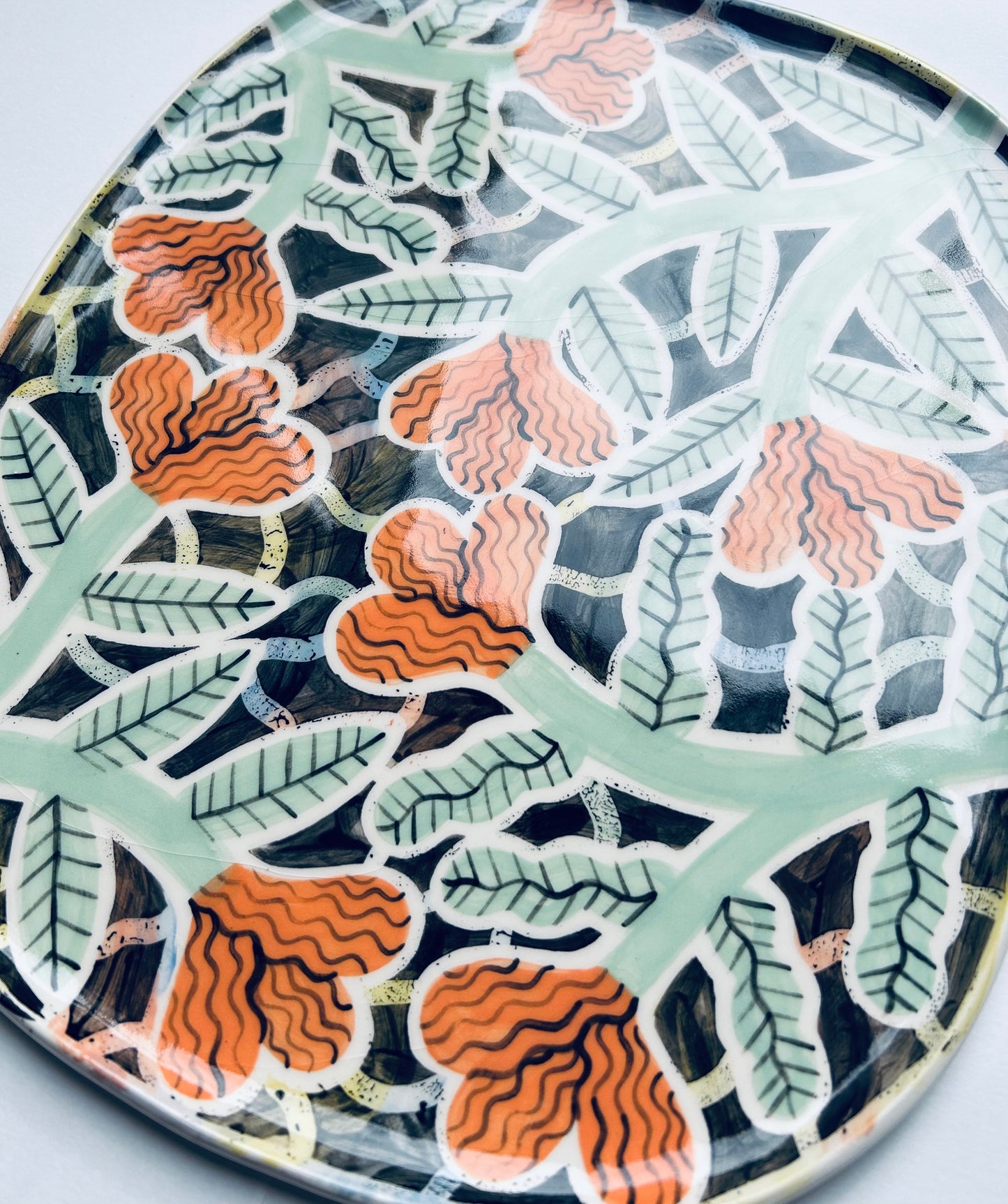 Orange Flower Platter