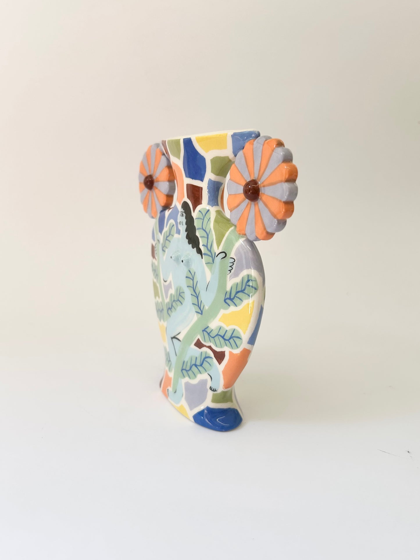Woman & Flowers Vase