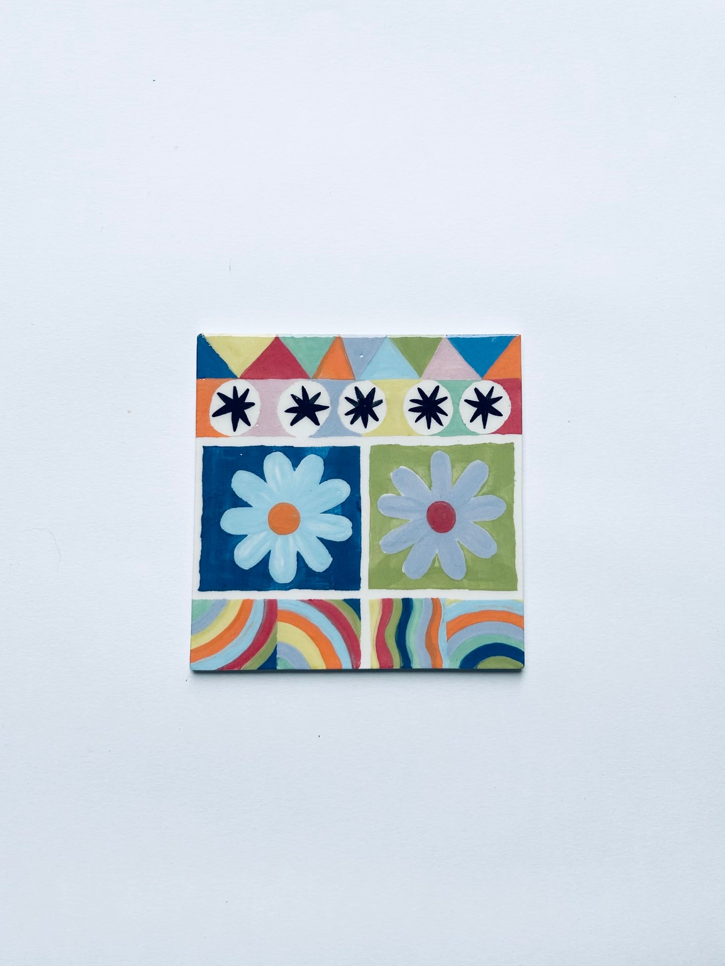 Rainbow Flower Tile