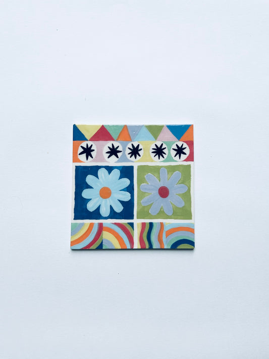 Rainbow Flower Tile